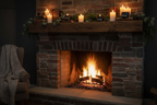 Fireplace Mantel Candles